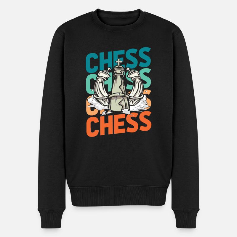 Schach - Männer Premium Bio Pullover - Schwarz