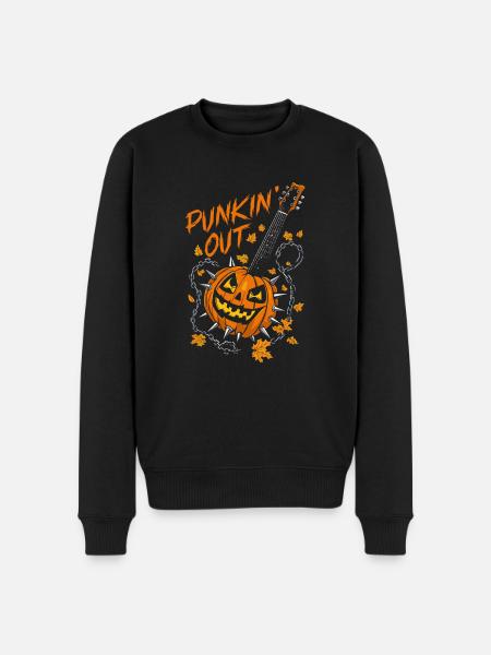 Musical, Pumpkin, Autumn, Vibes, Spooky - Men's Premium Organic Jumper - black