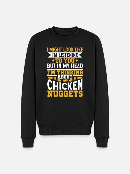 Chicken Nugget Lover Chicken Nuggets - Men's Premium Organic Jumper - black