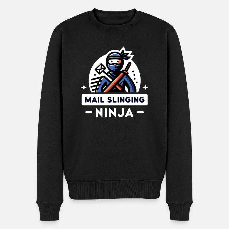 Postwurfsendung Ninja - Männer Premium Bio Pullover - Schwarz