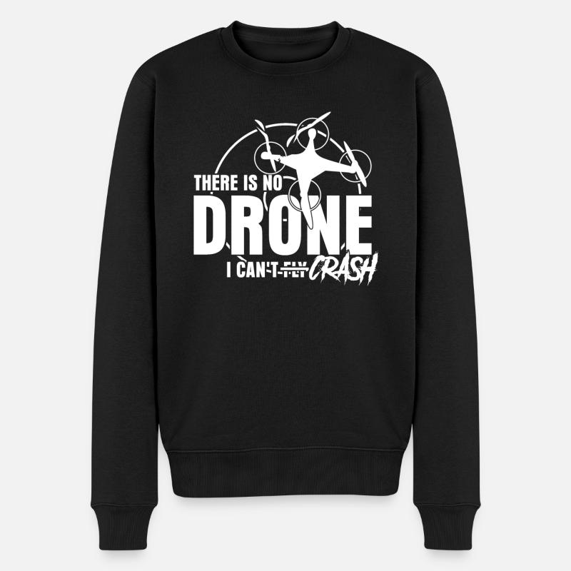 Drone Crash Quadcopter FPV Drones - Men's Premium Organic Jumper - black