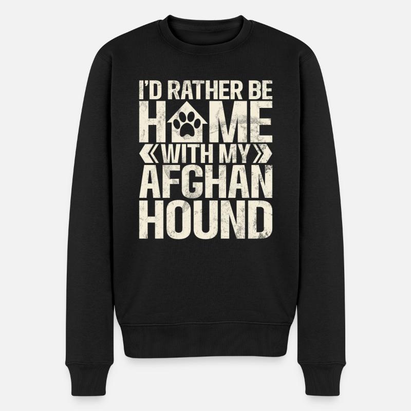 Afghan Hound Gifts - Männer Premium Bio Pullover - Schwarz