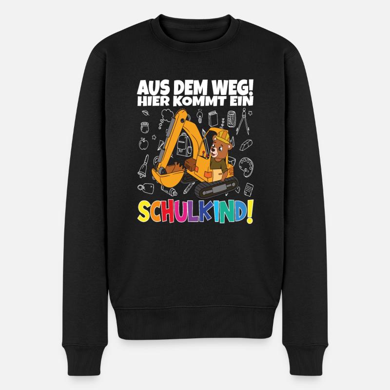 schulkinder outfit erstklassig - Männer Premium Bio Pullover - Schwarz