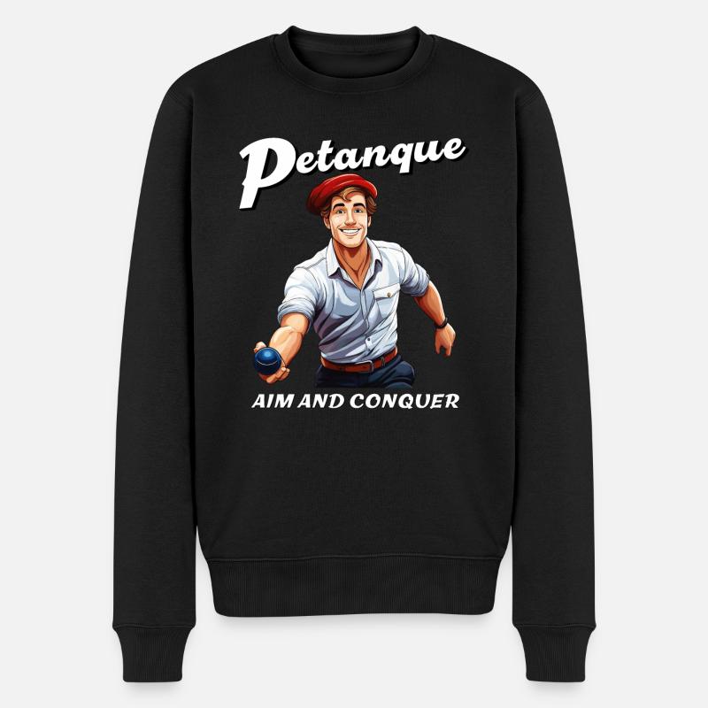 PÉTANQUE VISER ET CONQUÉRIR - Pull Premium bio Homme - noir