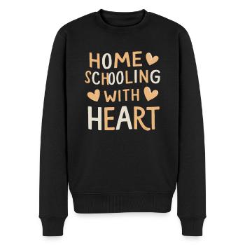 École-maison Maman Papa Vie de famille Parcours communautaire - Pull Premium bio Homme - noir - Devant - Nico (187cm)