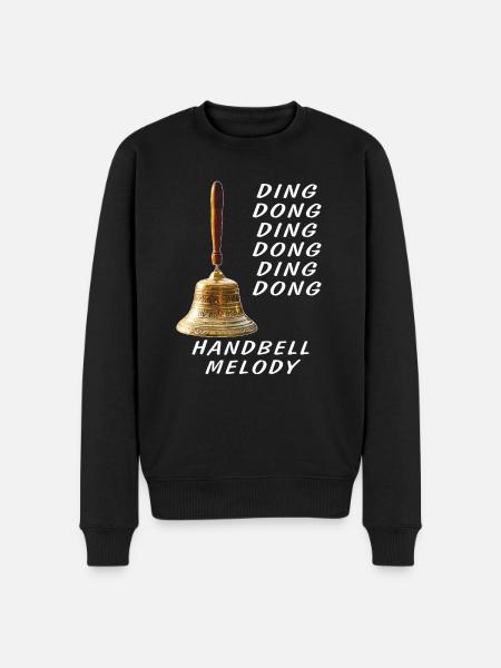 DING DONG HANDBELL MELODY - Men's Premium Organic Jumper - black