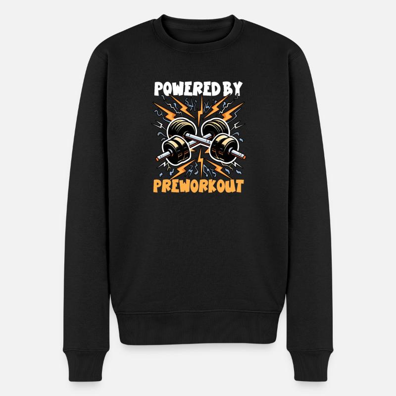 Pré-entraînement propulsé par Preworkout - Pull Premium bio Homme - noir