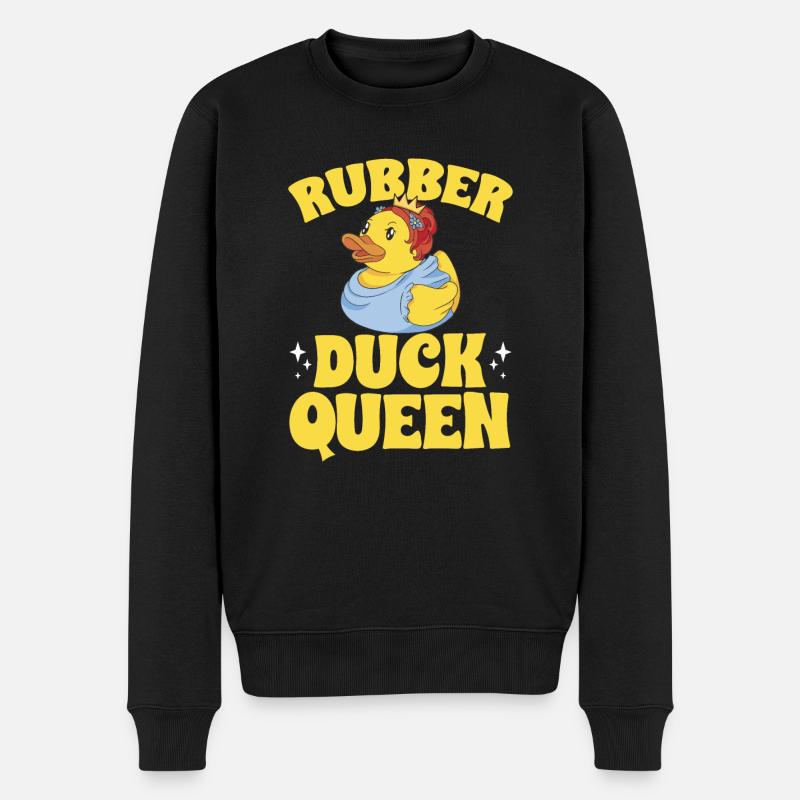 Quietscheentchen Quietscheente Gummiente - Männer Premium Bio Pullover - Schwarz