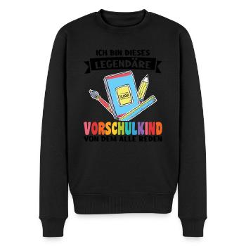 Kindergarten Vorschule Vorschulpädagoge Geschenk - Männer Premium Bio Pullover - Schwarz - Vorne - Nico (187cm)