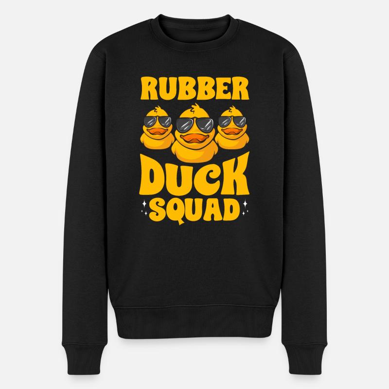 Quietscheentchen Quietscheente Gummiente - Männer Premium Bio Pullover - Schwarz