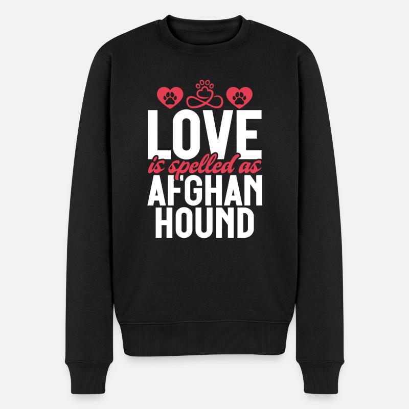 Cadeaux pour les chiens afghans - Pull Premium bio Homme - noir