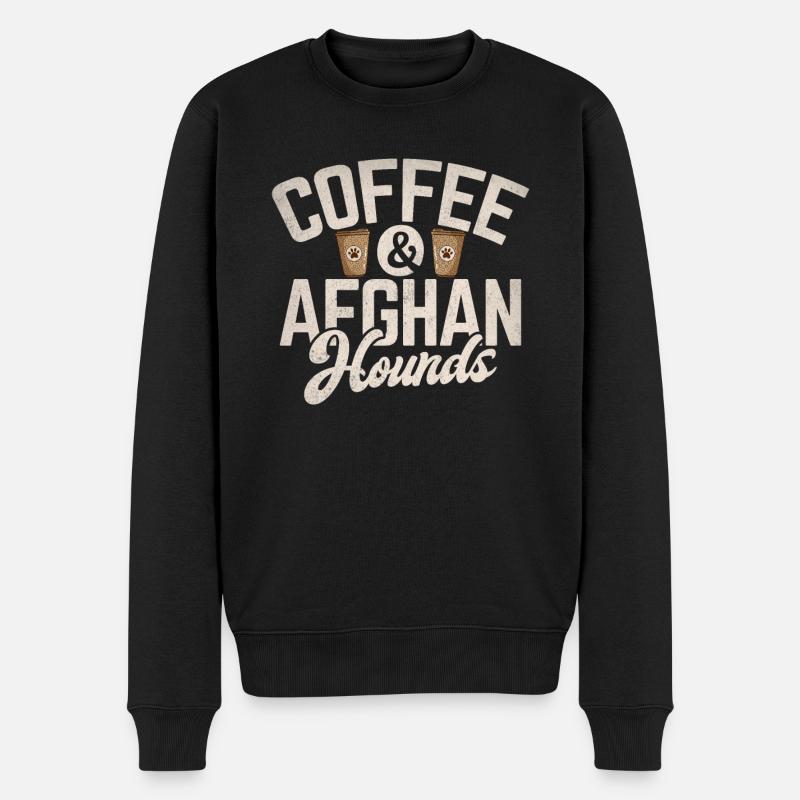 Afghan Hound Gifts - Männer Premium Bio Pullover - Schwarz