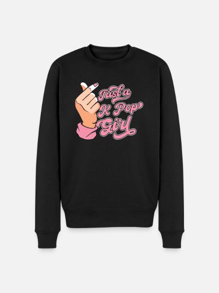 K Pop Kpop Koreansk Pop Bare en Kpop-pige - Økologisk premium-sweatshirt til mænd - sort