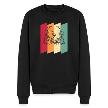 Flamingo Lune Hurlement - Pull Premium bio Homme - noir - Devant - Nico (187cm)