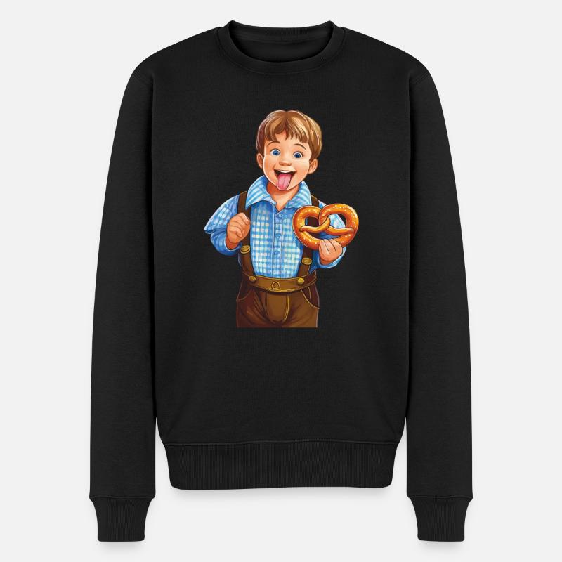 BRETZEL ENFANT GARÇON - Pull Premium bio Homme - noir