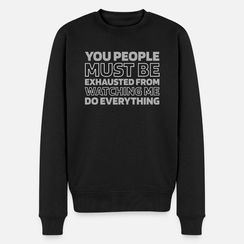 Schwarzer Humor - Männer Premium Bio Pullover - Schwarz