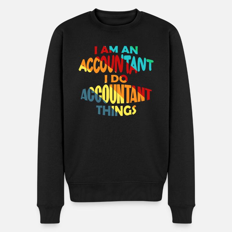 Bookkeeping Accountant Accounting - Männer Premium Bio Pullover - Schwarz