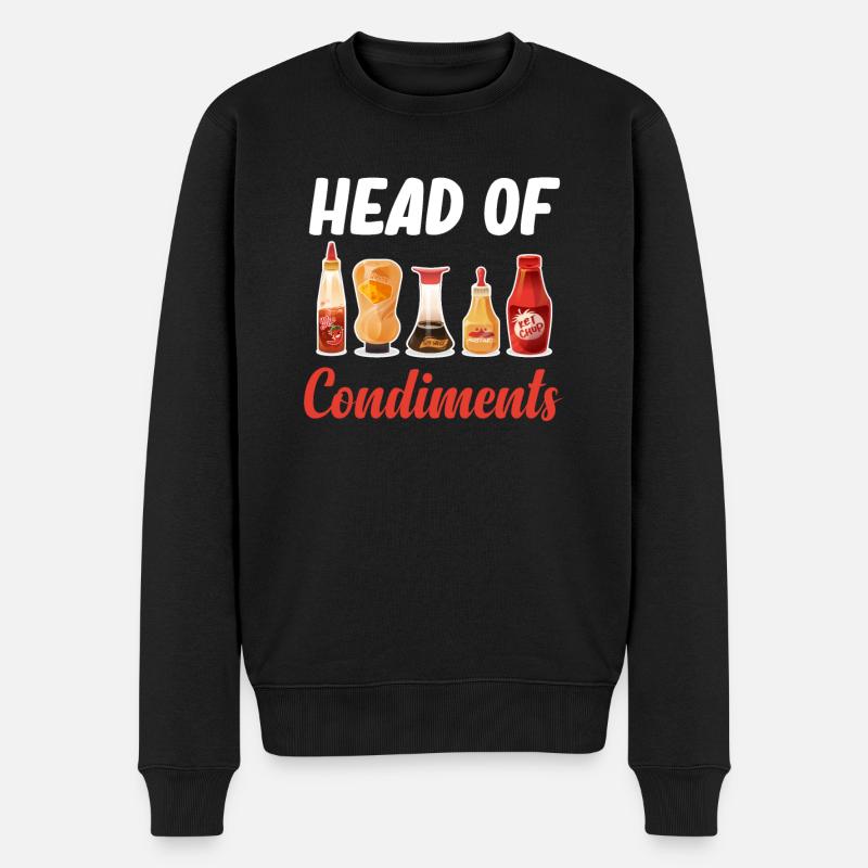 Head Of Condiments Lustiges Senf-würziges - Männer Premium Bio Pullover - Schwarz