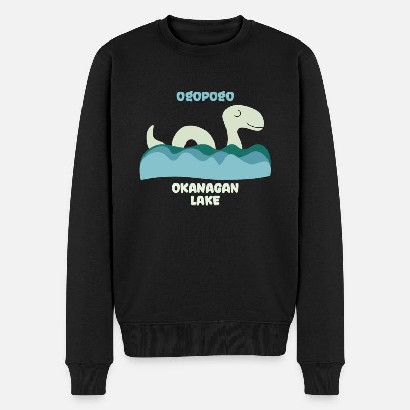 Ogopogo Okanagan Lake Monster Kryptid - Männer Premium Bio Pullover - Schwarz