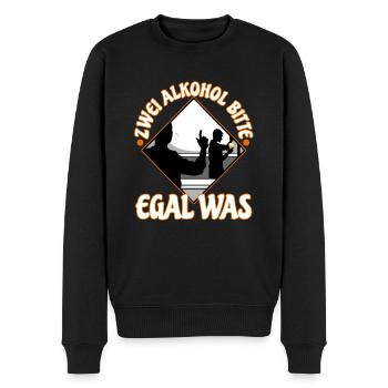 Two alcohols please no matter what - Men's Premium Organic Jumper - black - Front - Nico (187cm)