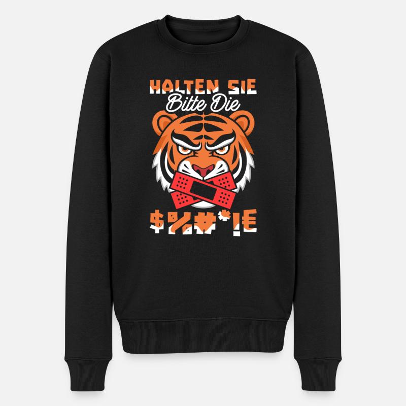 Tigres, s’il vous plaît, taisez-vous - Pull Premium bio Homme - noir