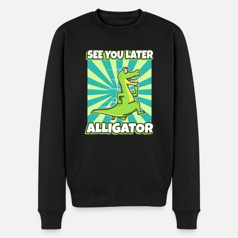 À plus tard Alligator - Pull Premium bio Homme - noir