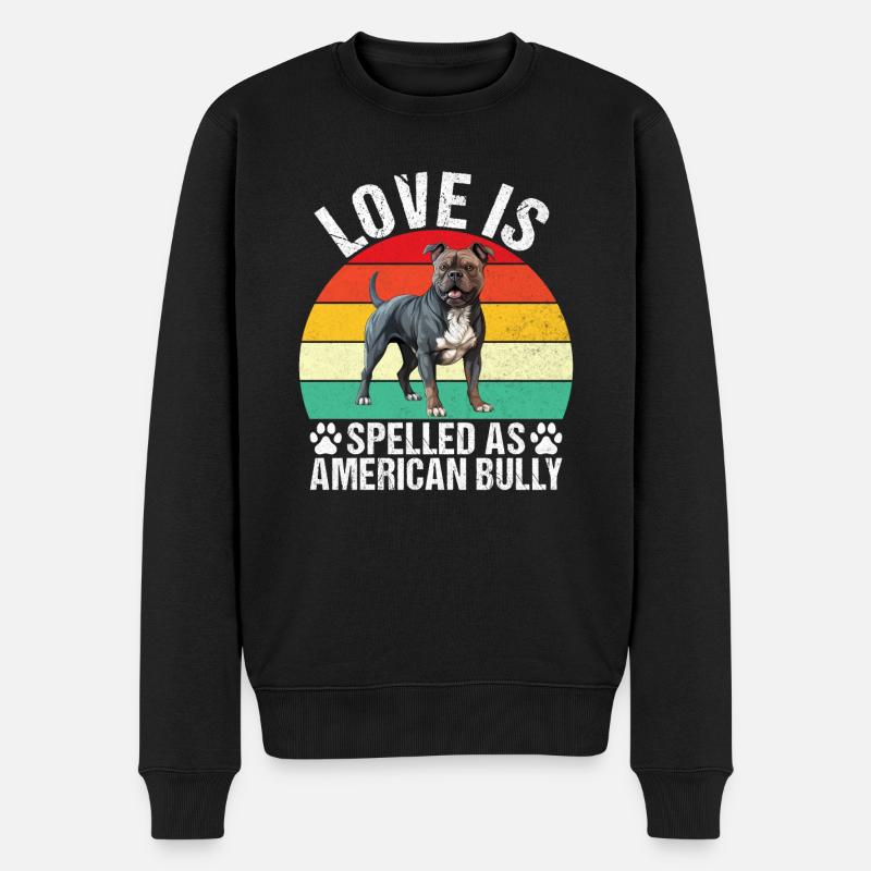 Cadeaux American Bully - Pull Premium bio Homme - noir