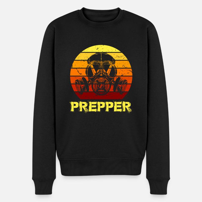 Prepper Doomsday Survivor - Männer Premium Bio Pullover - Schwarz