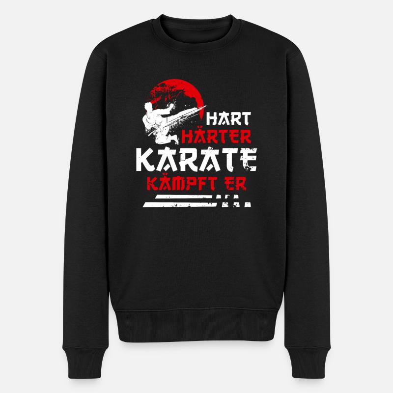 Karate - Männer Premium Bio Pullover - Schwarz
