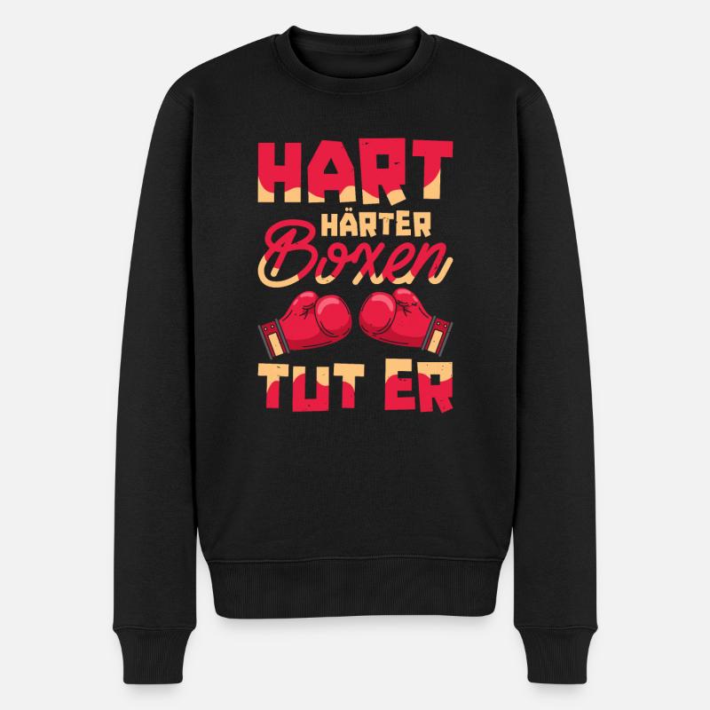 Boxe Boxe - Pull Premium bio Homme - noir