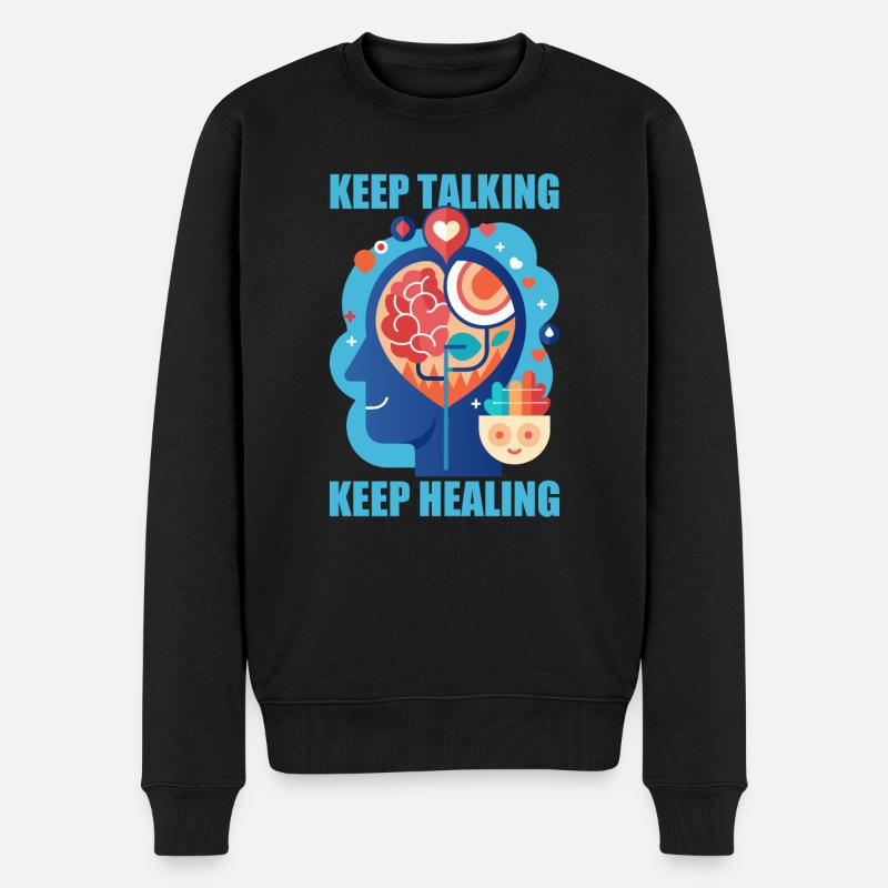 Depression Hilfe - Mental Breakdown - Männer Premium Bio Pullover - Schwarz