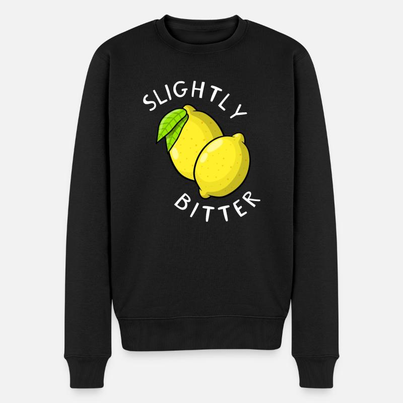 Leicht bitter - Männer Premium Bio Pullover - Schwarz