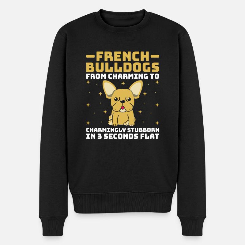 Les bouledogues français : du charmant au charmant stubbo - Pull Premium bio Homme - noir