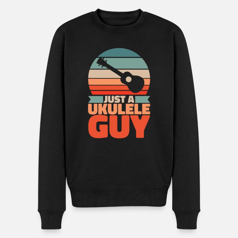 Ukulele Just An Ukulele Guy - Männer Premium Bio Pullover - Schwarz