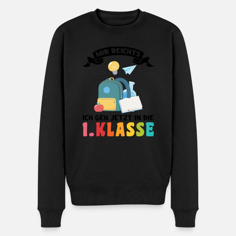 Schule 1.klasse Schule beginnt Geschenk - Männer Premium Bio Pullover - Schwarz
