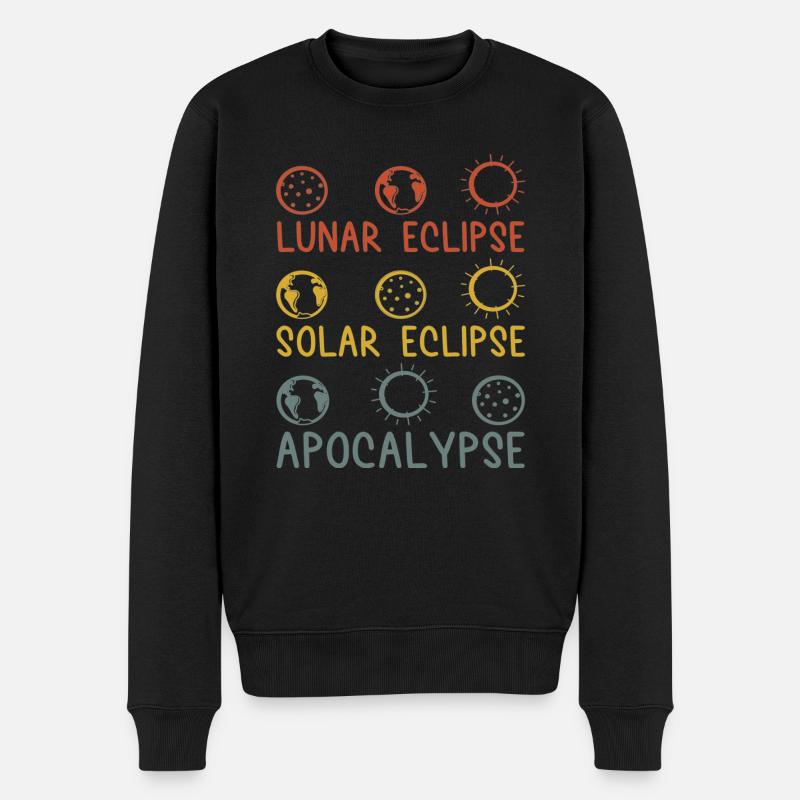 Éclipse Lunaire Solaire Apocalypse Événement Céleste - Pull Premium bio Homme - noir