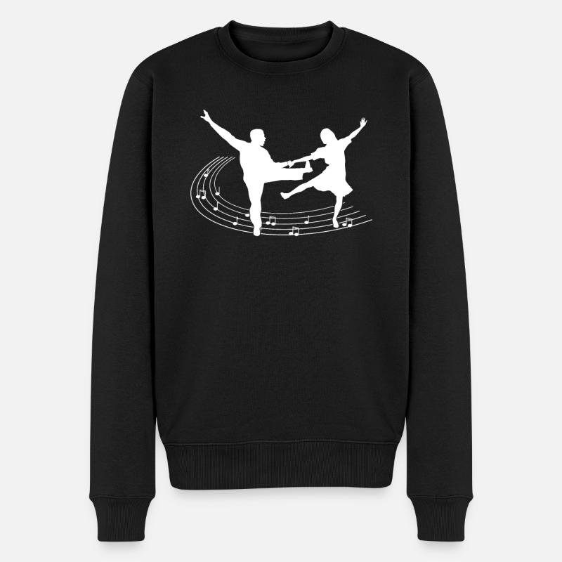 Swing Dancer Boogie Woogie Dancing - Männer Premium Bio Pullover - Schwarz