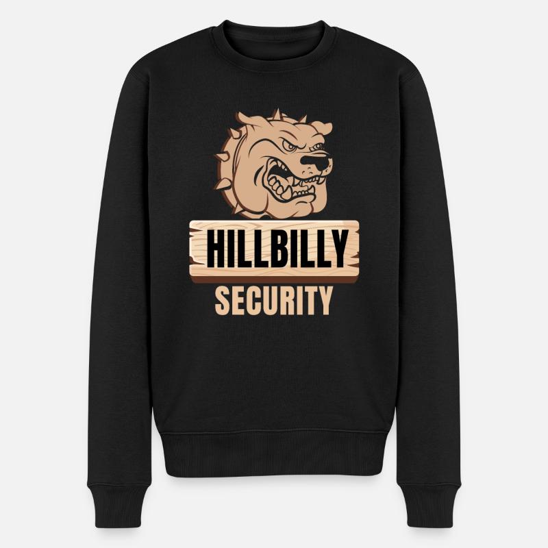 Hillbilly Security - Männer Premium Bio Pullover - Schwarz