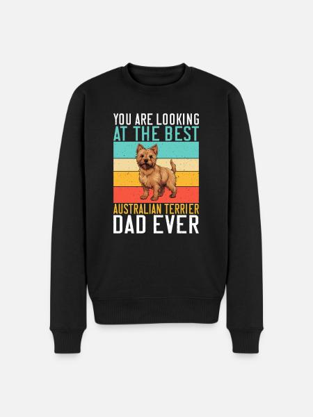 Australian Terrier Gifts - Männer Premium Bio Pullover - Schwarz