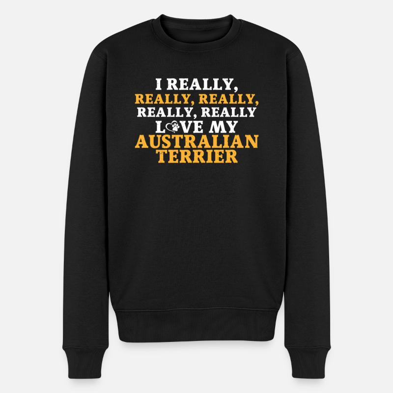 Cadeaux pour terrier australien - Pull Premium bio Homme - noir