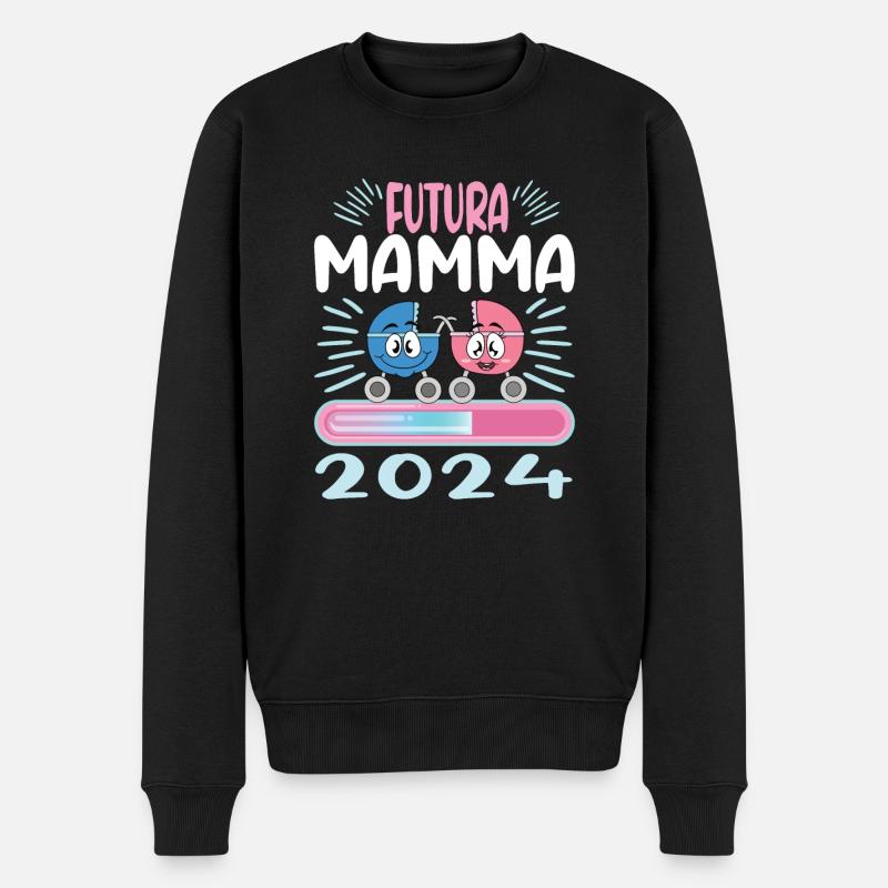 Super Mamma 2024 Loading - Männer Premium Bio Pullover - Schwarz
