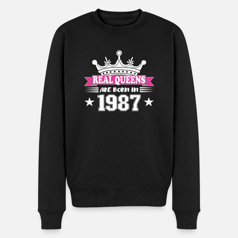 37 ans Anniversaire 1987 Anniversaire - Pull Premium bio Homme - noir