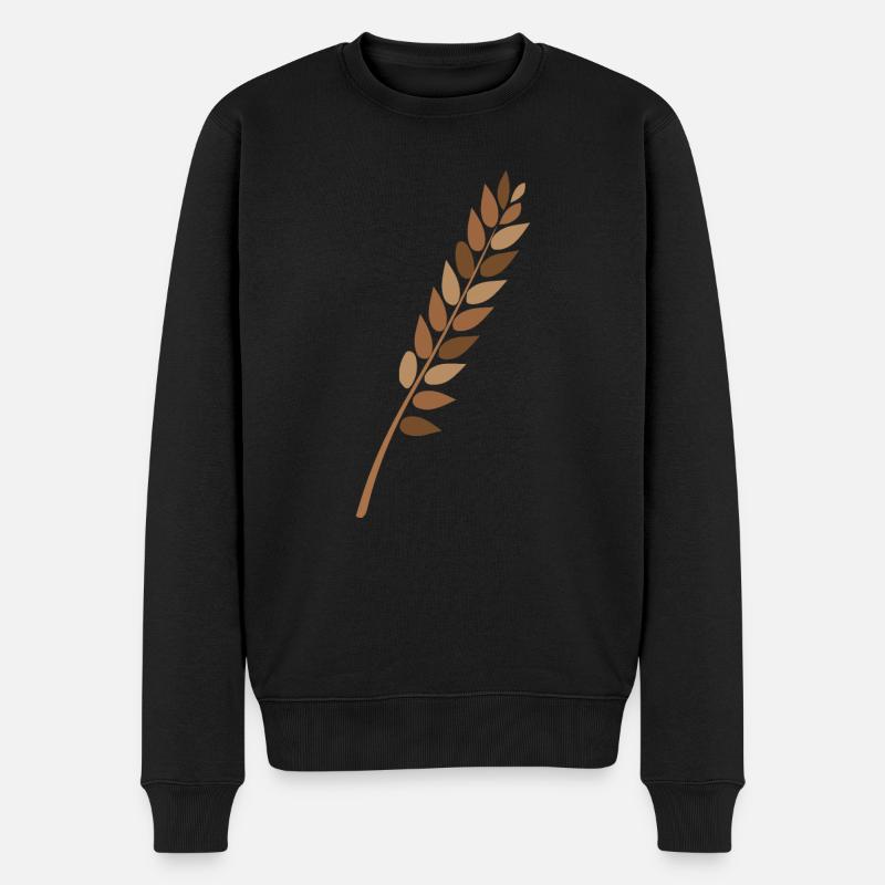 Weizen - Männer Premium Bio Pullover - Schwarz