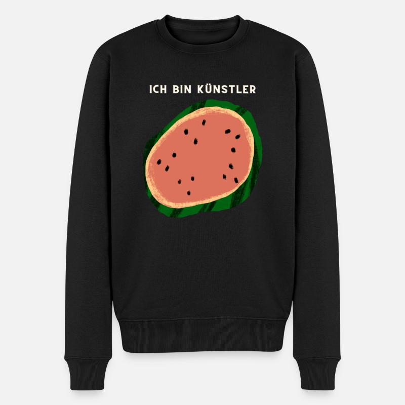Ich bin Künstler - Männer Premium Bio Pullover - Schwarz