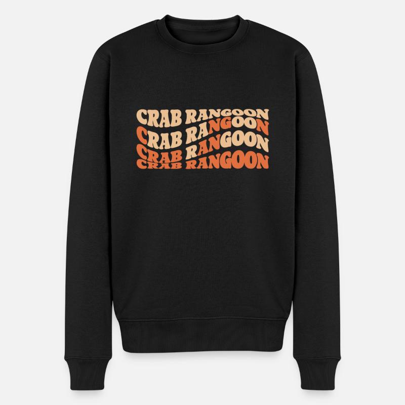 Krabben-Rangoon - Männer Premium Bio Pullover - Schwarz