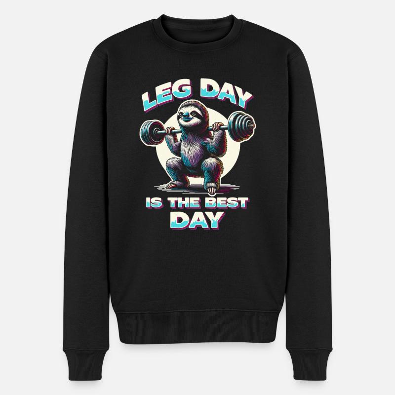 Beintraining Leg Day Is The Best Day - Männer Premium Bio Pullover - Schwarz