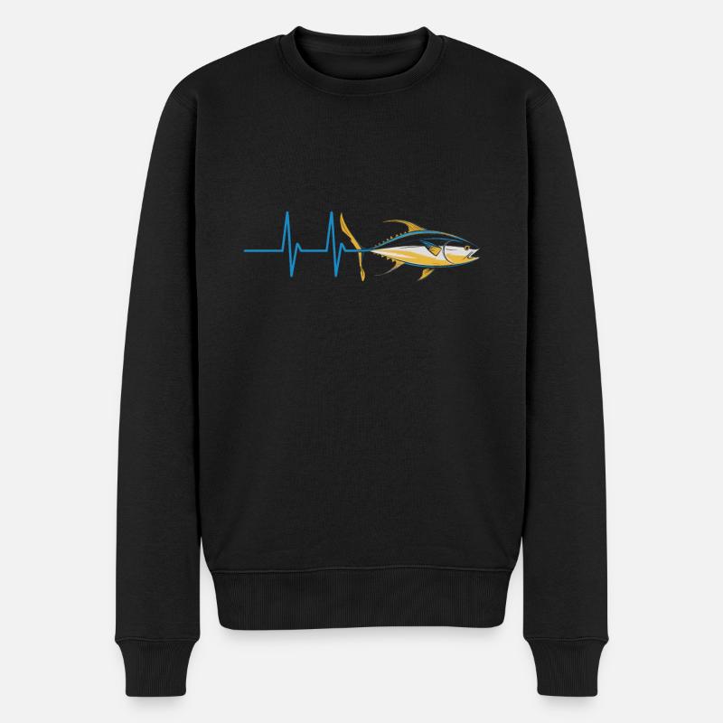 Thunfisch - Männer Premium Bio Pullover - Schwarz
