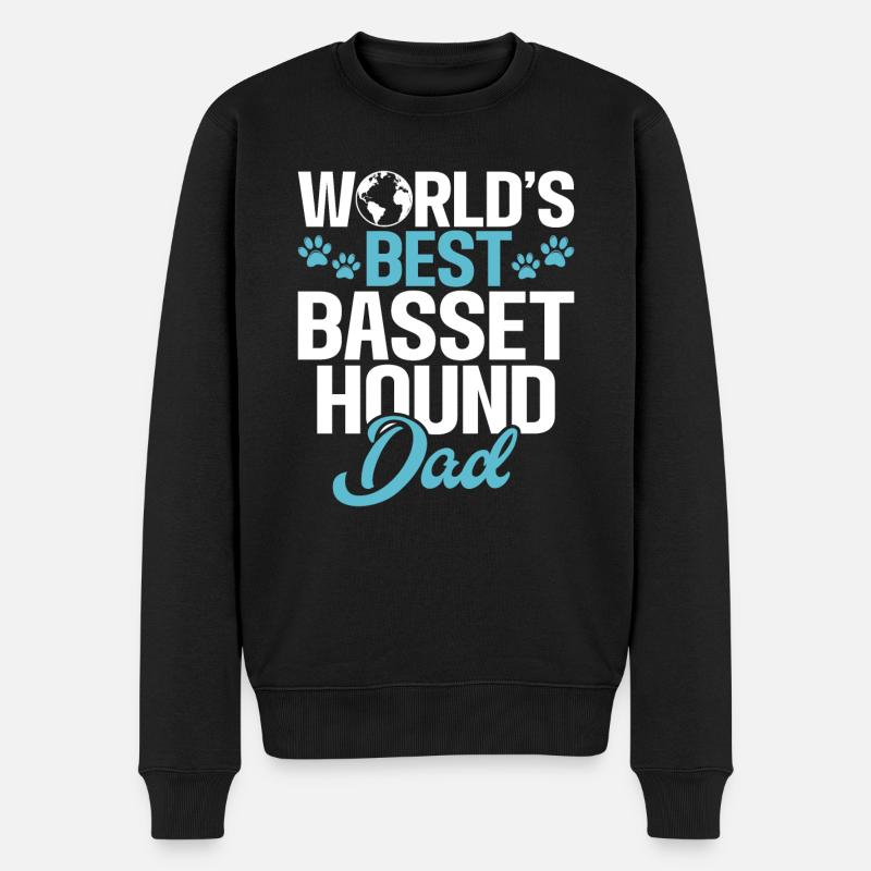 Cadeaux Basset Hound - Pull Premium bio Homme - noir