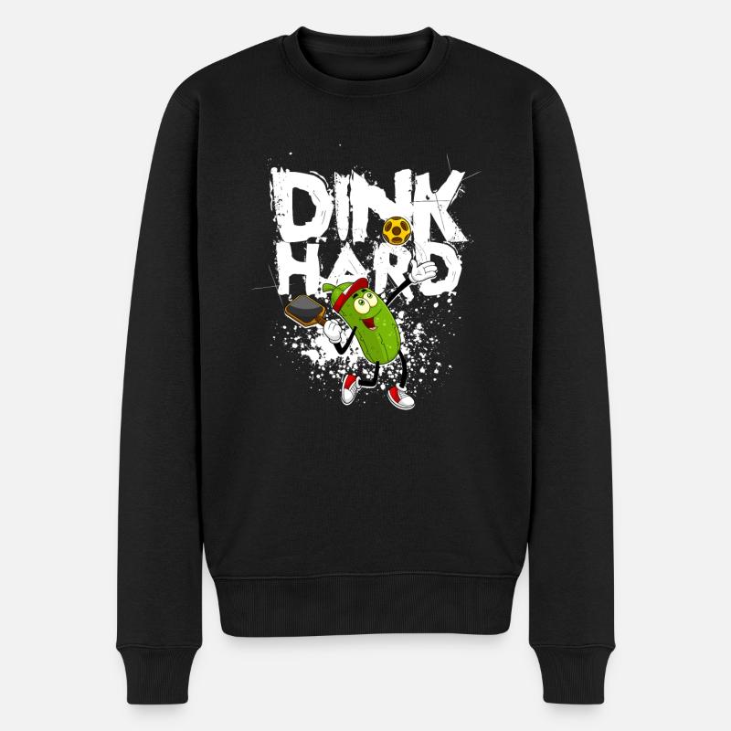Pickleball Dink Hard - Pull Premium bio Homme - noir