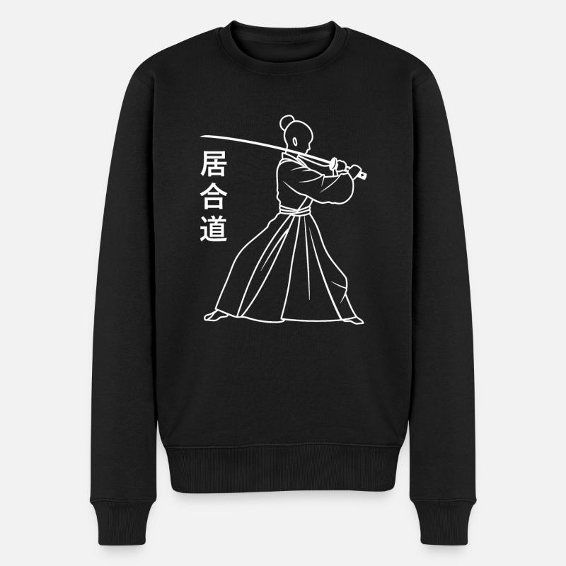 iaido - Männer Premium Bio Pullover - Schwarz